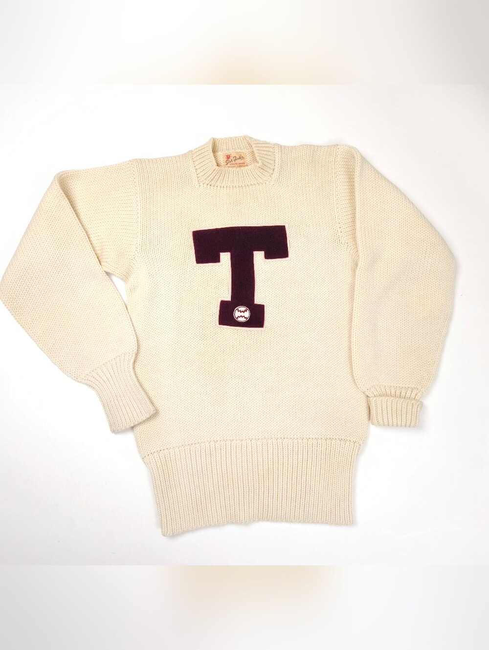 Dick Fischer Buffalo NY Oakes Bros Vintage Wool Letterman T Baseball Sweater
